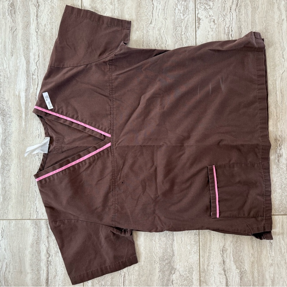 Brown and Pink Women's Top